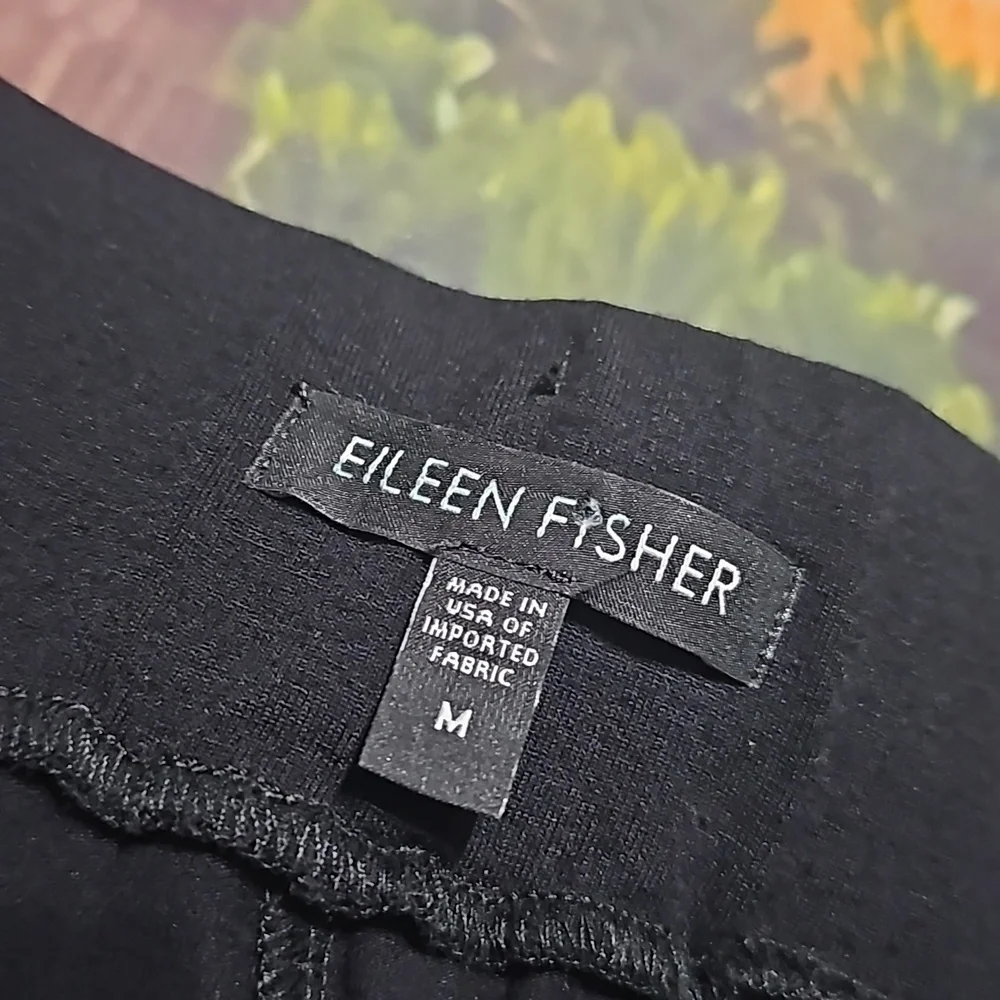 Eileen Fisher Black Skinny Pull-on Pants Size Medium
